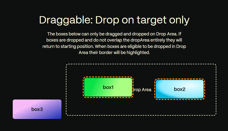 Draggable: Drop on target only